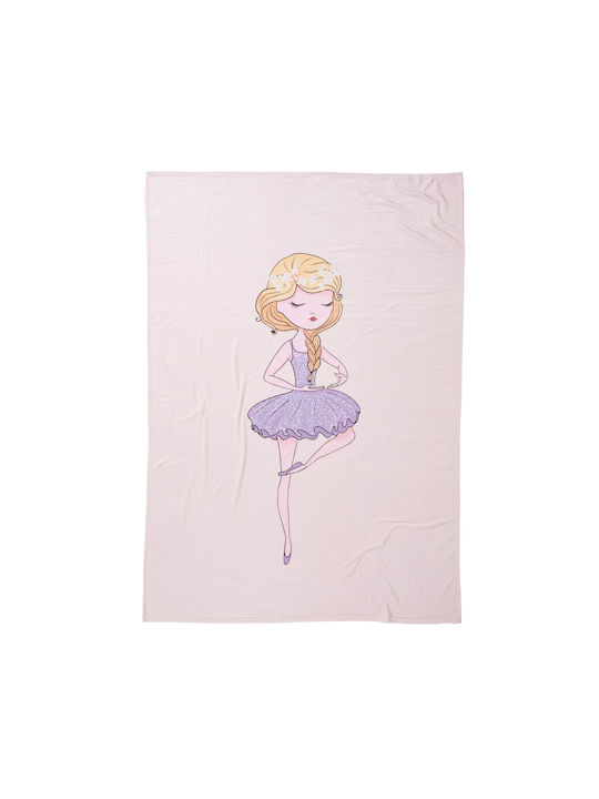 Das Home Blanket Nursery Swaddling Blankets Ballet Love Fleece Lilac Lilac, Pink 80x110cm