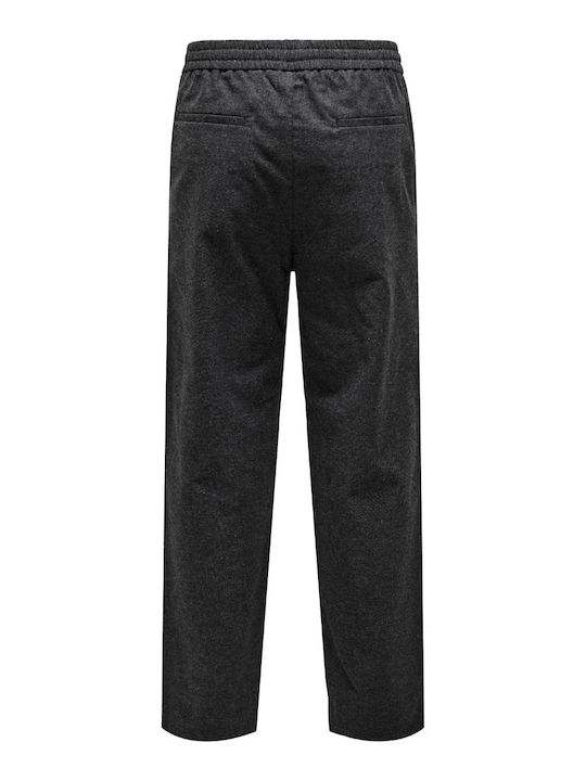 Παντελόνι σε Loose Εφαρμογή Black