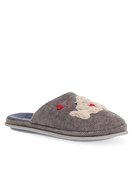 Parex Animal Print Women's Slippers in Gray color