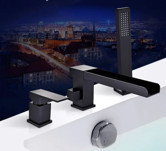 Faucet Set D0WKGNMBM Μίκτης Μπαταρίας Εντοιχισμού για Μπανιέρα Μαύρος 0889232117072