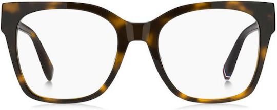 Tommy Hilfiger Plastic Eyeglass Frame Brown TH2157 086