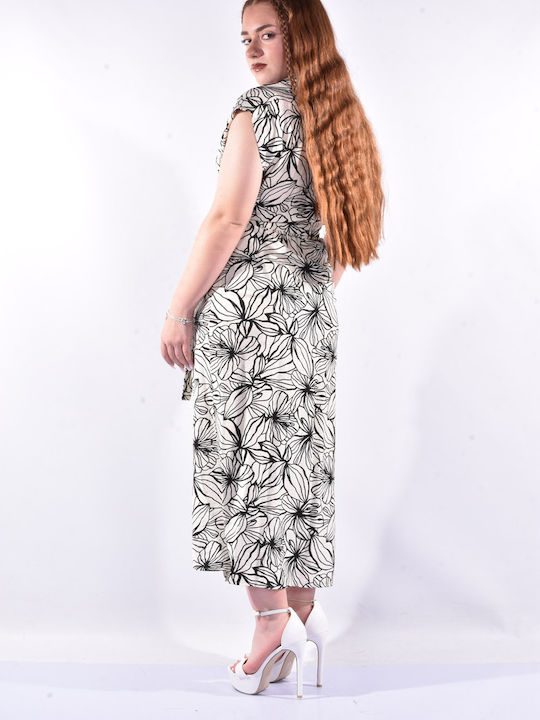 Summer Midi Dress Wrap Black