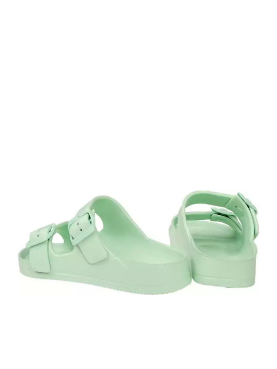Flache Sandalen für Damen in Grün Farbe