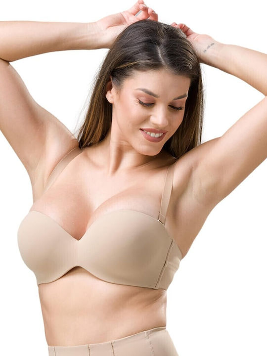 Luna Strapless Bra Beige