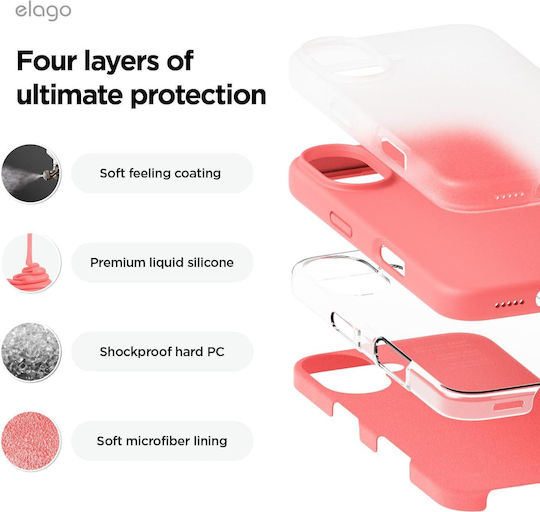 Elago Premium Liquid Back Cover Silicone Pink (iPhone 16)