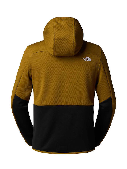 Sweatshirt Fleece with Hood Moss Green/TNF Black
