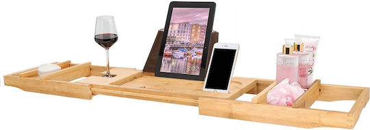 Dl Natural Bamboo Bathtub Tray Sersimo 1024 Extendable 75-110x23cm