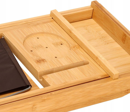 Dl Natural Bamboo Bathtub Tray Sersimo 1024 Extendable 75-110x23cm