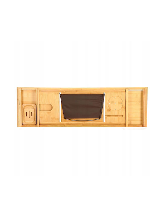 Dl Natural Bamboo Bathtub Tray Sersimo 1024 Extendable 75-110x23cm