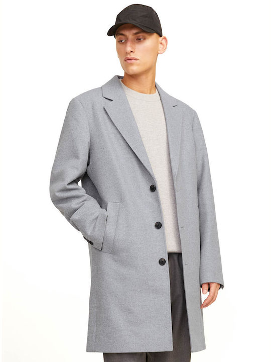 Jack & Jones Men's Coat Light Grey Melange