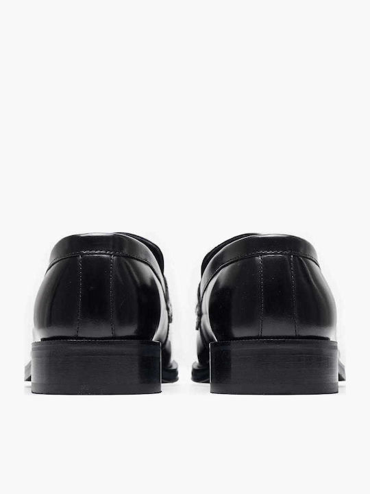 Δερμάτινα Ανδρικά Loafers σε Μαύρο Χρώμα
