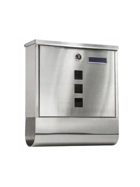 Cutie Poștală pentru Exterior Metalic în Culoarea Gri 37x11x37cm Cutie Poștală pentru Exterior Metalic în Culoarea Gri 37x11x37cm