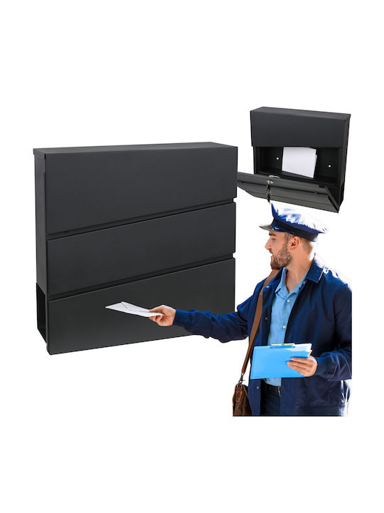 Cutie Poștală pentru Exterior Inox în Culoarea Gri 37x11x37cm