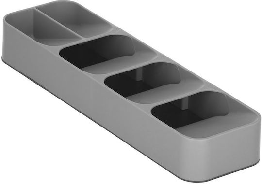 Besteckschubladen-Organizer 5 Fächer 40x11x5,5cm Grau Besteckschubladen-Organizer 5 Fächer 40x11x5,5cm Grau