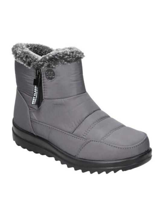 Treintas Shoes Treintas Leder Damen Knöchelstiefel Gray