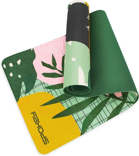 Spokey Fitnessmatte Yoga Schwarz mit Tragegurt (183x61x0.4cm)