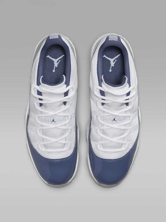 Air  11 Retro Low Herren Sneakers White / Midnight Navy / Diffused Blue / Football Grey