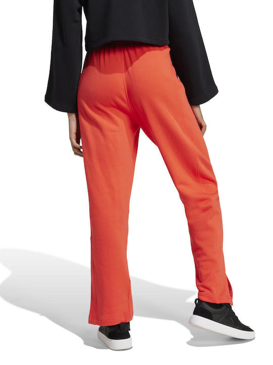 adidas Signature Graphic Embroidery French Terry Παντελόνι Φόρμας Orange