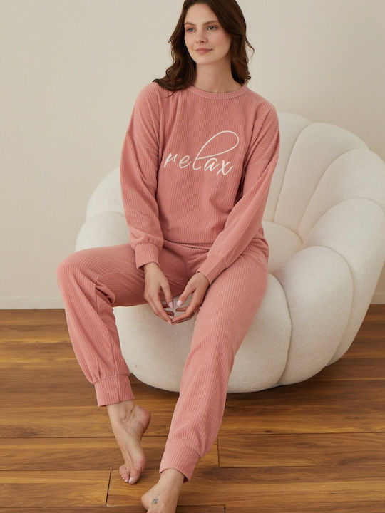 Boyraz Winter Women's Pyjama Set Cotton Somon