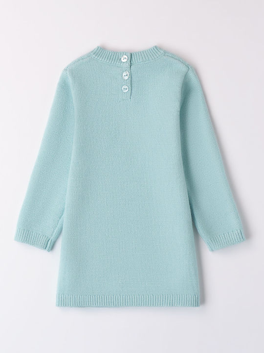 iDO Πλεκτο 4.a57700 4143 Menta Kids Dress Long Sleeve Green