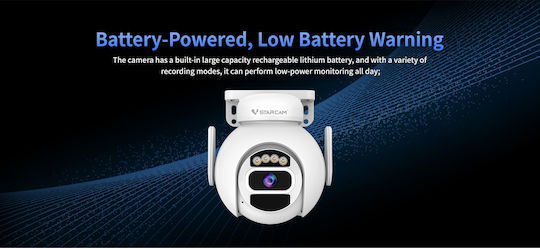 Vstarcam CB65 IP Überwachungskamera Full HD+ 3MP Wasserdicht Batteriebetrieben mit Zwei-Wege-Kommunikation