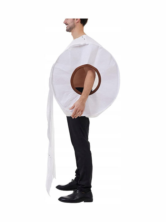 Toilet Paper Roll Costume Universal White