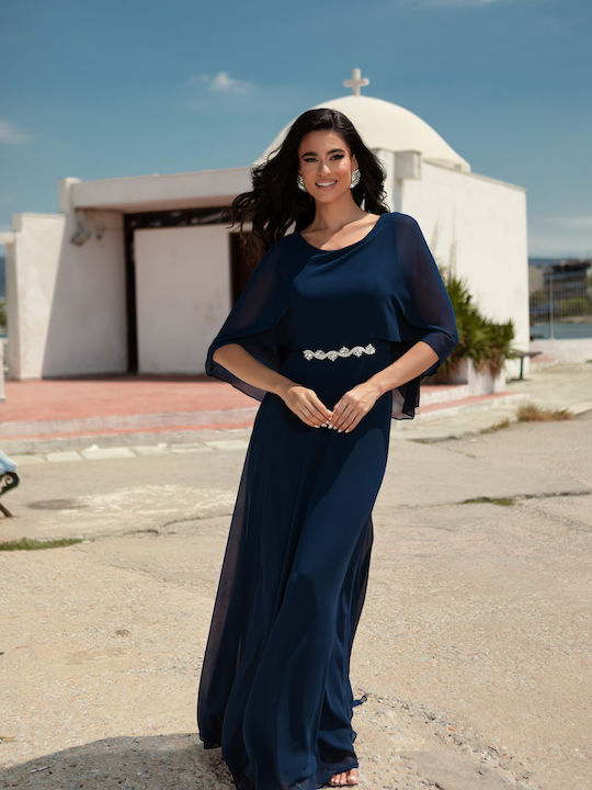 Sommer Maxi Kleid für Hochzeit / Taufe Blau