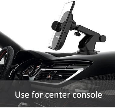 Suport Auto pentru Ventilație + Ventuză 15W Qi Standard Încărcare Rapidă Wireless Tip-C Cwcph-d5