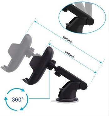 Suport Auto pentru Ventilație + Ventuză 10W Qi Standard Încărcare Rapidă Wireless Tip-C Cwcph-d1