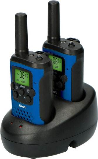 Alecto Baby FR-175BW Walkie Talkie mit Monochromdisplay Set 2Stück In Blau Farbe