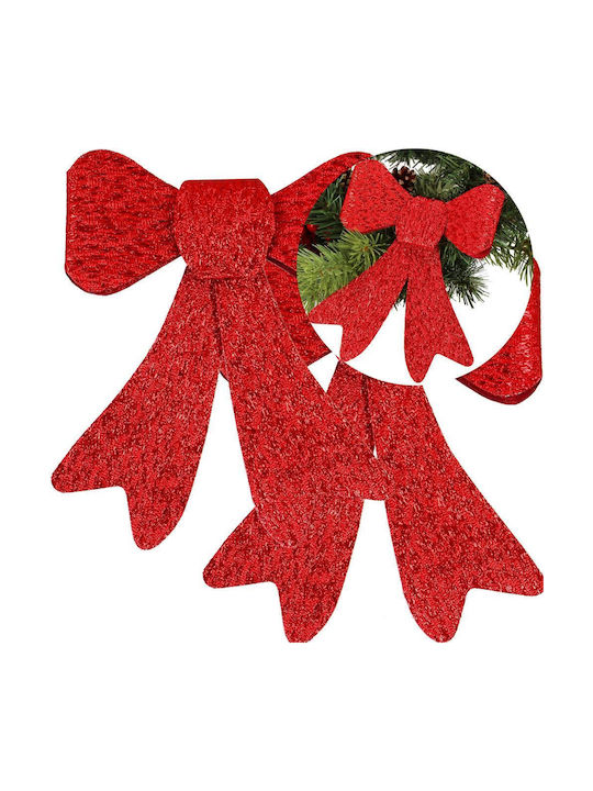 Hängender Bogen Ornament Kunststoff Rot Set 2Stück