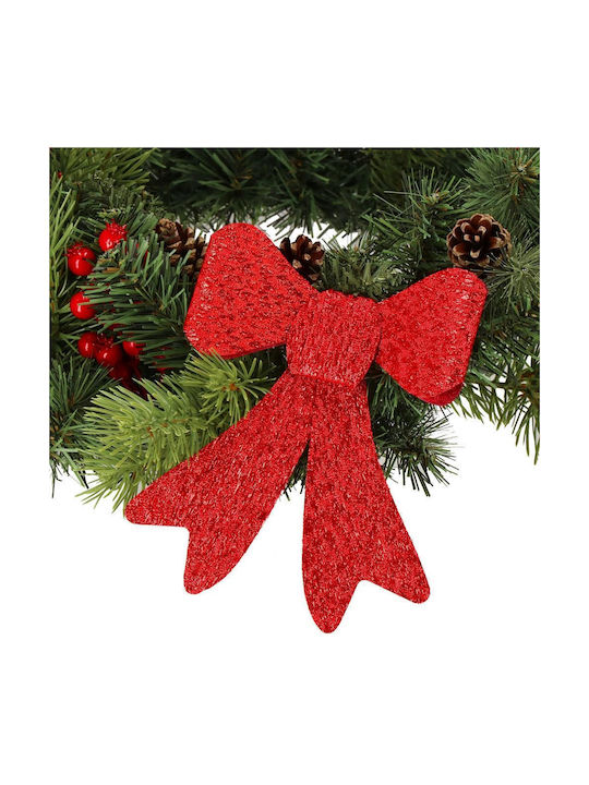 Hängender Bogen Ornament Kunststoff Rot Set 2Stück