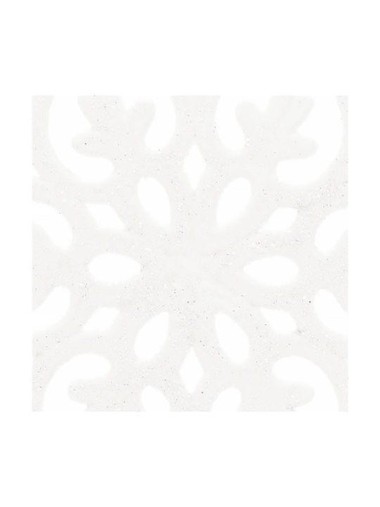 Ornament suspendat Fulgi de zăpadă Plastic Alb Set 8buc