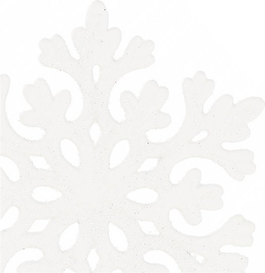 Ornament suspendat Fulgi de zăpadă Plastic Alb Set 8buc