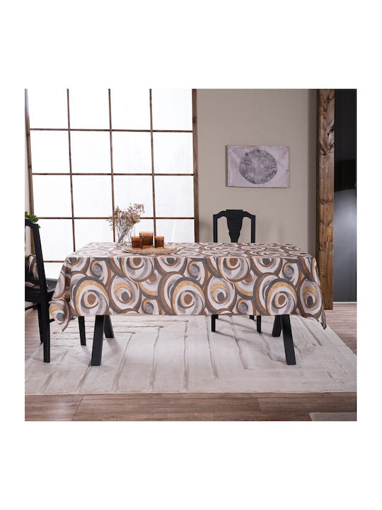 Teoran Tablecloth Merida Brown 135x180cm