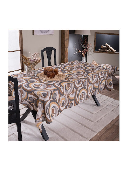Teoran Tablecloth Merida Brown 135x135cm