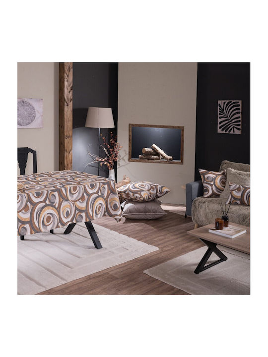 Teoran Tablecloth Merida Brown 135x135cm
