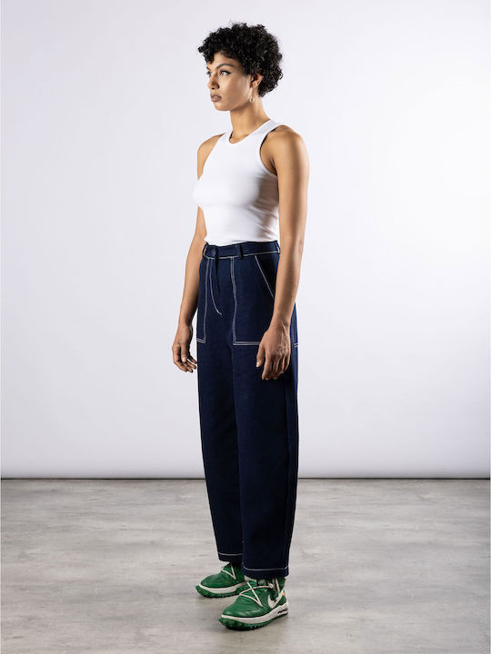 Not A Common High Waist Women's Jean Trousers in Balloon Line