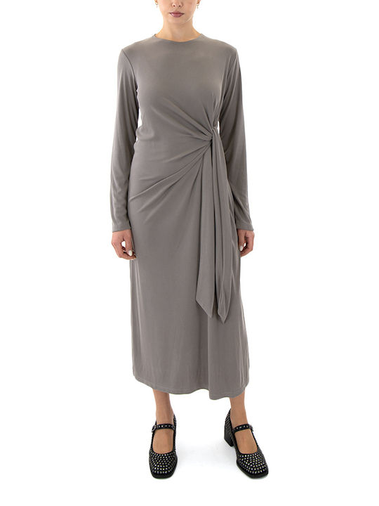 Zoya Midi Dress Wrap Gray