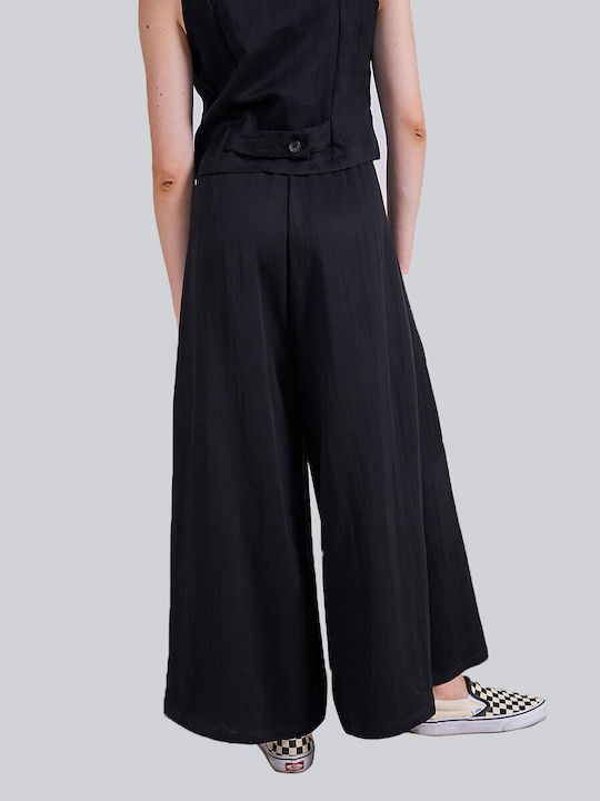 Badila Women's Fabric Trousers with Elastic Black