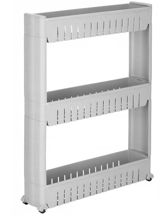 Troler De Bucătărie Din Plastic Cu 3 Locuri Gri 54x13x70cm