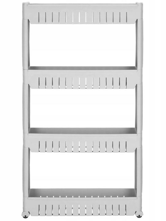 Troleu De Bucătărie Metalic Cu 4 Locuri Gri 54x12.5x101cm