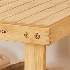 Songmics Gewürzgläser aus Bambus Braun