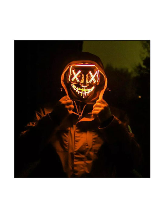 Halloween Mask Zola Black Orange Lights