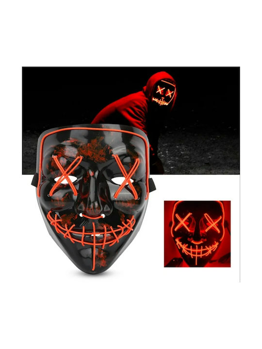 Halloween Mask Zola Black Orange Lights