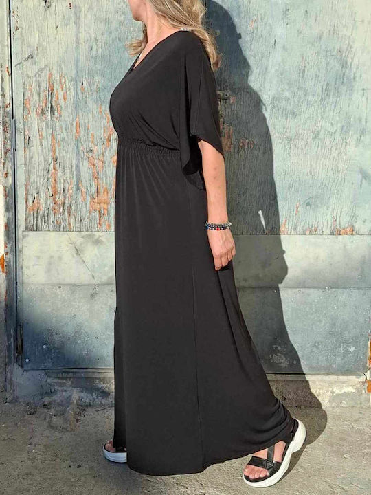 Лятна Maxi Рокля С Цепка Черна