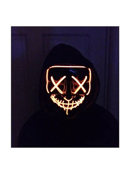 Halloween Mask Zola Black Orange Lights