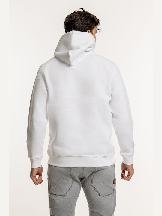 Tommy Hilfiger Men's Sweatshirt Jacket with Hood White