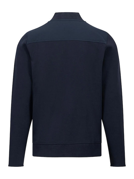 Fynch Hatton Men's Cardigan with Zipper Navy Blue