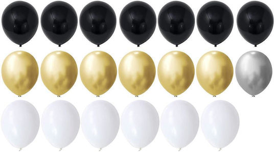 Compoziție cu 53 Baloane Aurii 40buc Black/Gold
